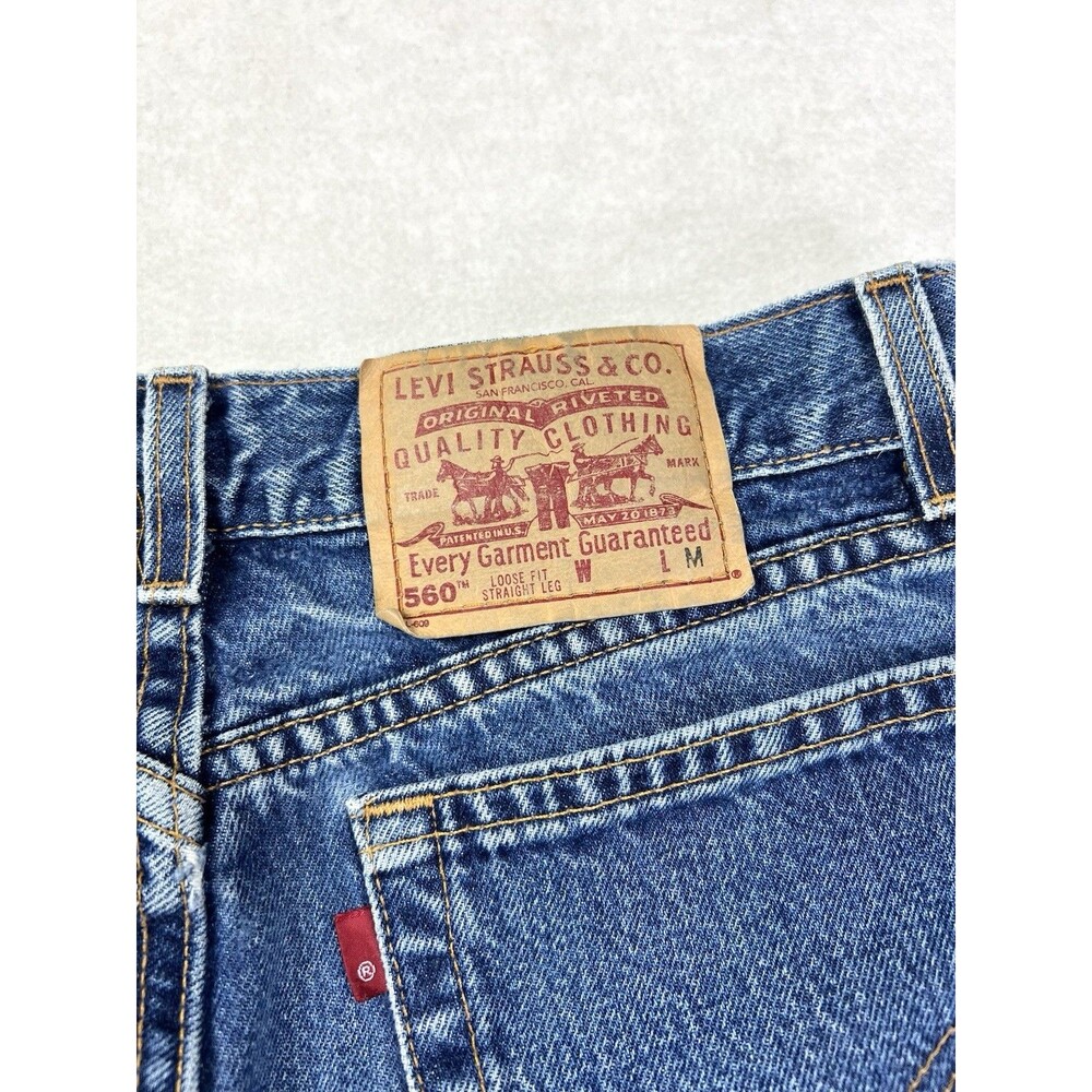 Vtg Levi's 560 Jeans Loose Mom Fit High Rise Straight Womens Size 10 (29x31) USA - Picture 5 of 12